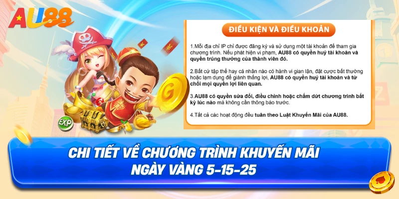 Chi tiết chương trình khuyến mãi ngày vàng 5-15-25